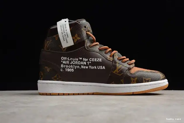 Rep Husky Off-Louis 1 AQ0818-158 Air Jordan AJ1 x OW 0420